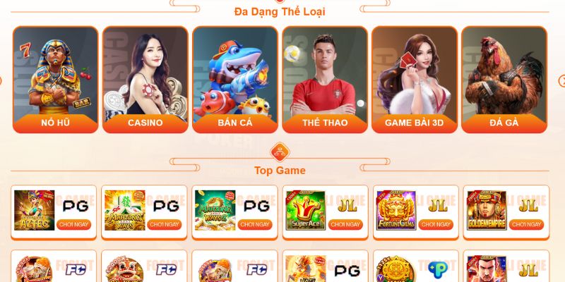 Bạn sẽ được trải nghiệm vô số tựa game sau khi nạp tiền ở GK88